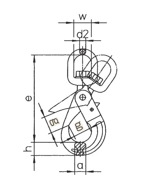 7 　ペワッグスイベル安全フックWLHW（アイタイプ） ペワッグ安全フックLHW（アイタイプ） | 吊り具,チェーンスリング,付属